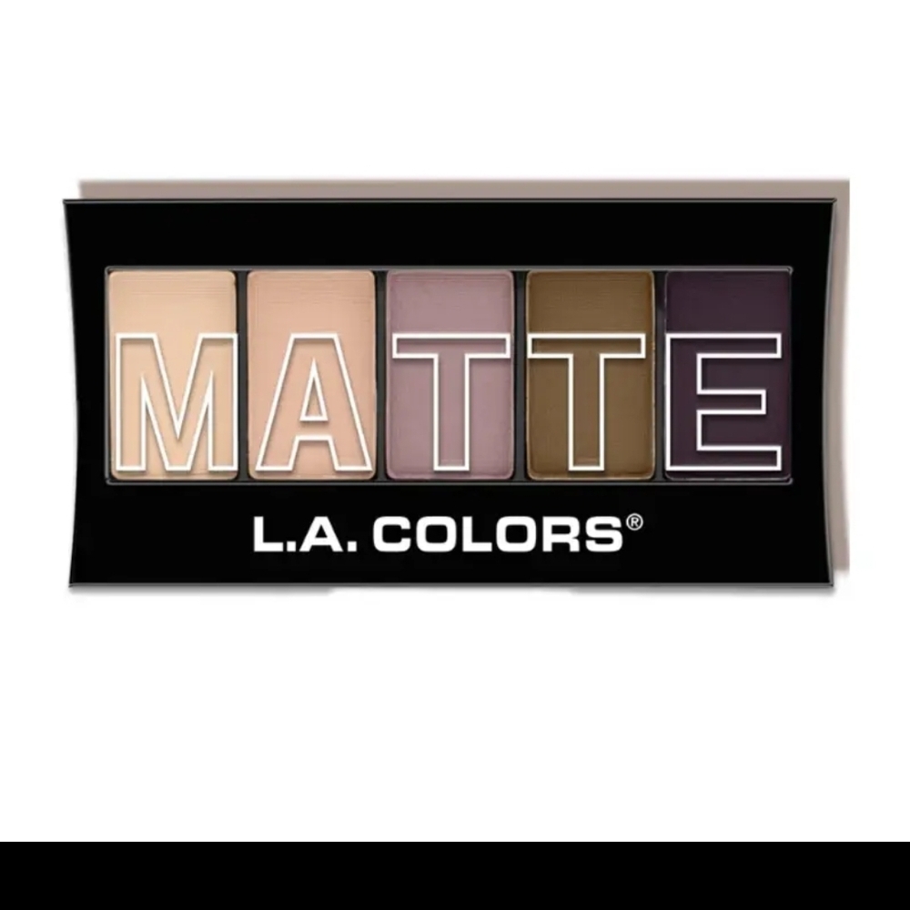 L.A. Colors Matte Eyeshadow Palette - Cream, Tan, Brown, Purple